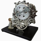 Stirlingkit Twin Cylinder Dual-Piston Hot Air Stirling Engine Model Phoenix-shape Science Toy, view 3