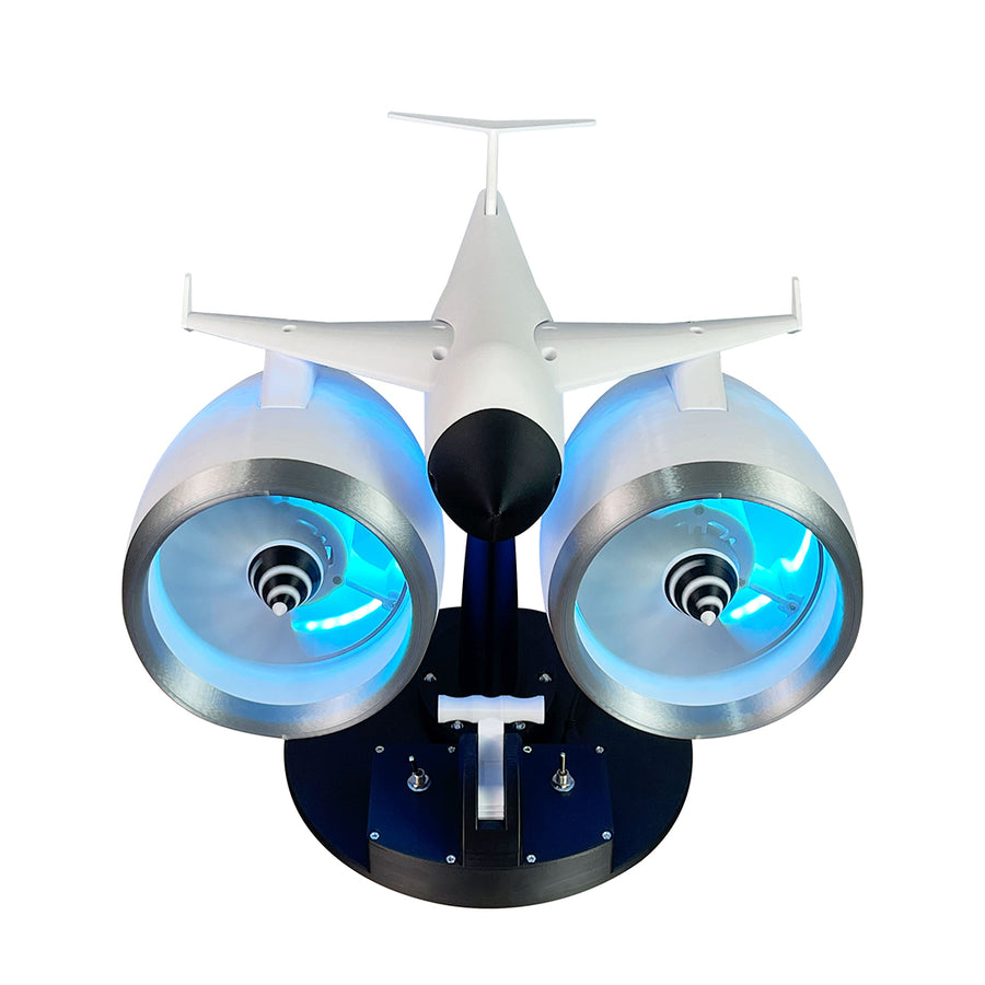 Stirlingkit Twin Turbofan Jet Engine Model with Throttle Control