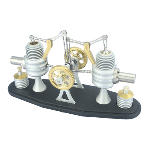 Stirlingkit Twin Walking Beam Stirling Engine Model Kits Twin-Cylinder