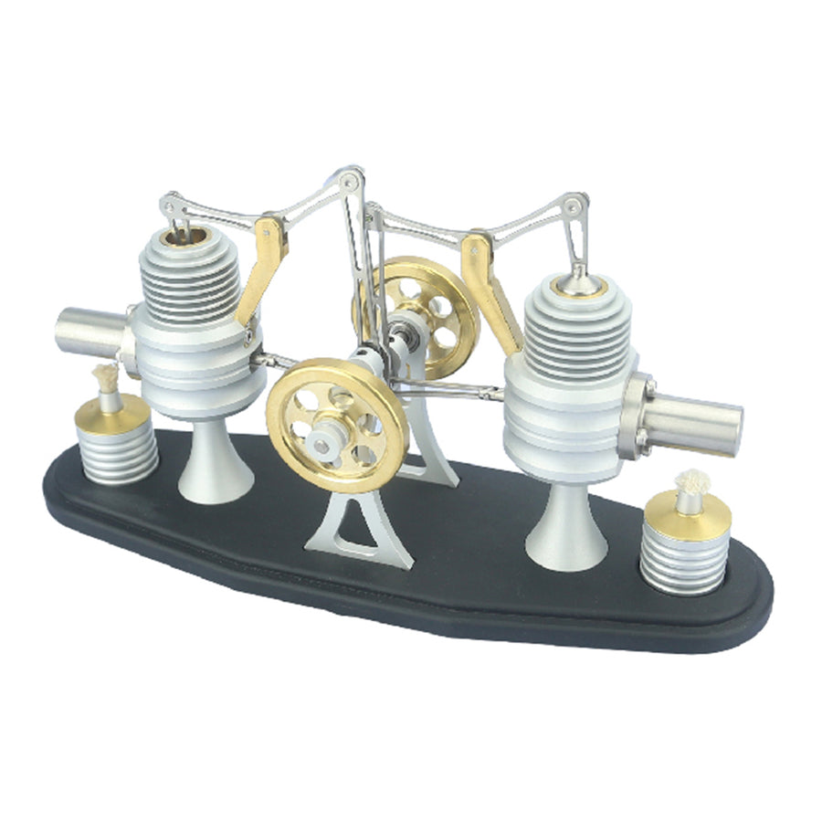 Stirlingkit Twin Walking Beam Stirling Engine Model Kits Twin-Cylinder