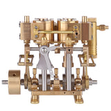 Stirlingkit Two Cylinder Reciprocating Steam Engine Model Mini Brass Double Cylinder Reciprocating Engine Model, view 4