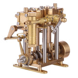 Stirlingkit Two Cylinder Reciprocating Steam Engine Model Mini Brass Double Cylinder Reciprocating Engine Model, view 5