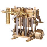 Stirlingkit Two Cylinder Reciprocating Steam Engine Model Mini Brass Double Cylinder Reciprocating Engine Model, view 6