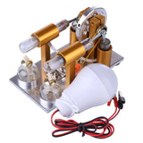 Stirlingkit Two Cylinder Stirling Engine Kit Physics Experiment Generator Model, view 2