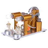 Stirlingkit Two Cylinder Stirling Engine Kit Physics Experiment Generator Model, view 5