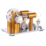 Stirlingkit Two Cylinder Stirling Engine Kit Physics Experiment Generator Model, view 6