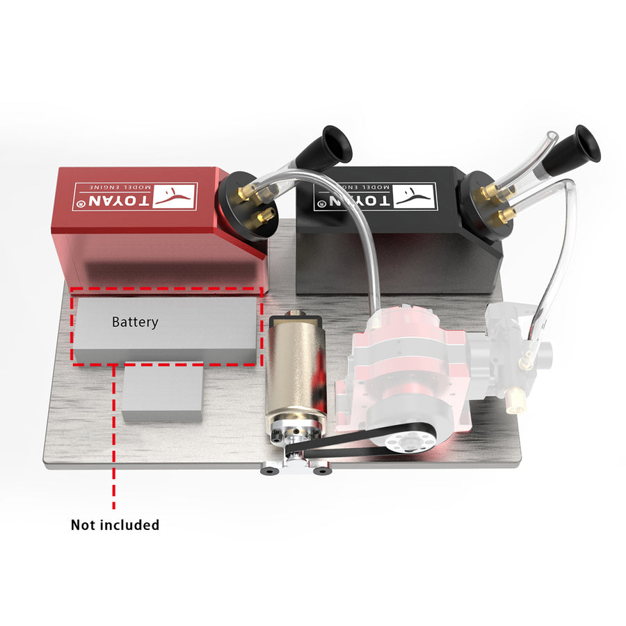 Stirlingkit Upgrade Electric Start Kit Starter Motor with Base for TOYAN Single Rotor & Twin Rotor Engines
