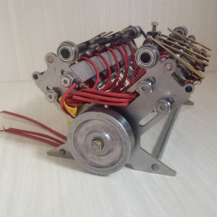 Stirlingkit V12 High Speed Electromagnetic Solenoid Engine Model for Model Car Ship