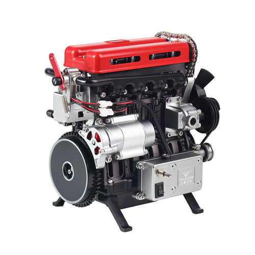 Stirlingkit V4 Car Engine Model Full Metal Assembling Four-cylinder Building Kits for Researching Industry Studying/Toy/Gift