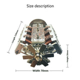 Stirlingkit V6 Electromagnetic Motor Engine Model with Hexagon Fan for 1/10 Model Car Teaching Demonstration, view 4