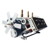 Stirlingkit V6 Electromagnetic Motor Engine Model with Hexagon Fan for 1/10 Model Car Teaching Demonstration, view 5