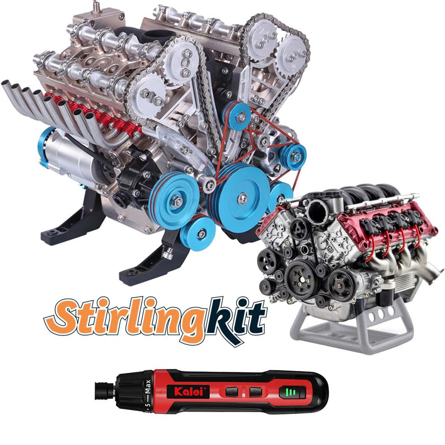 Stirlingkit V8 Engine Master Set – A Must-Have for Every Engine Building Fan