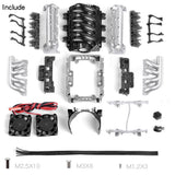 Stirlingkit V8 Simulate Engine Motor Heat sink Cooling Fan GRC LS7 For TRX4 TRX6 SCX10 JK D110, view 2