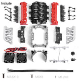 Stirlingkit V8 Simulate Engine Motor Heat sink Cooling Fan GRC LS7 For TRX4 TRX6 SCX10 JK D110, view 6