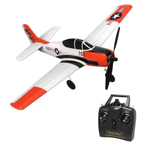 Stirlingkit VOLANTEXRC 2.4G RC 4CH T-28 Trojan 400mm Wingspan Airplane with Xpilot Gyro- RTF