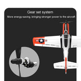 Stirlingkit VOLANTEXRC 2.4G RC 4CH T-28 Trojan 400mm Wingspan Airplane with Xpilot Gyro- RTF, view 6