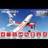 Stirlingkit VOLANTEXRC Sport Cub 500 Wingspan Airplane 2.4Ghz 4CH RC Airplane with Xpilot Gyro - RTF, view 2
