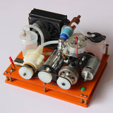Stirlingkit VX Level 18 Single Cylinder 2-stroke Methanol Engine with Water Cooling Radiator, view 5