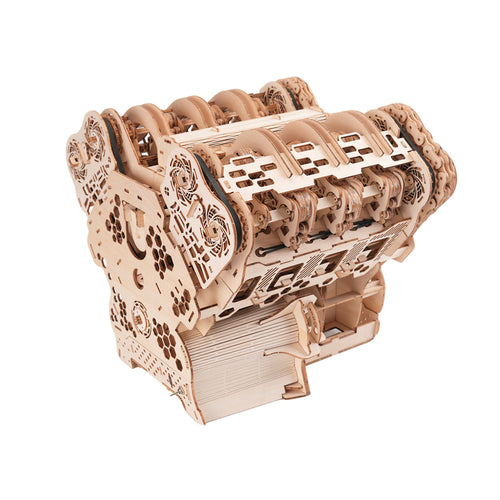 Stirlingkit W12 Engine Model Kits That Runs 1400+PCS Iconic 3D Wooden Mechanical Car Engine Model