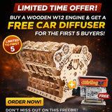 Stirlingkit W12 Engine Model Kits That Runs 1400+PCS Iconic 3D Wooden Mechanical Car Engine Model, view 2