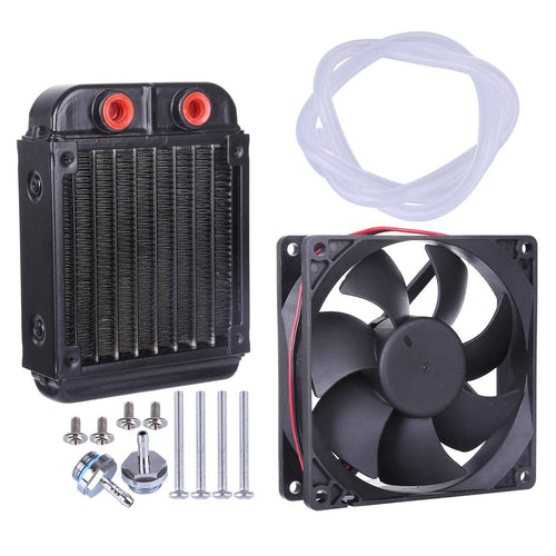 Stirlingkit Water-Cooled Radiator Fan Oil Supply Kit for 32cc In-line 4-Stroke Gasoline Engine
