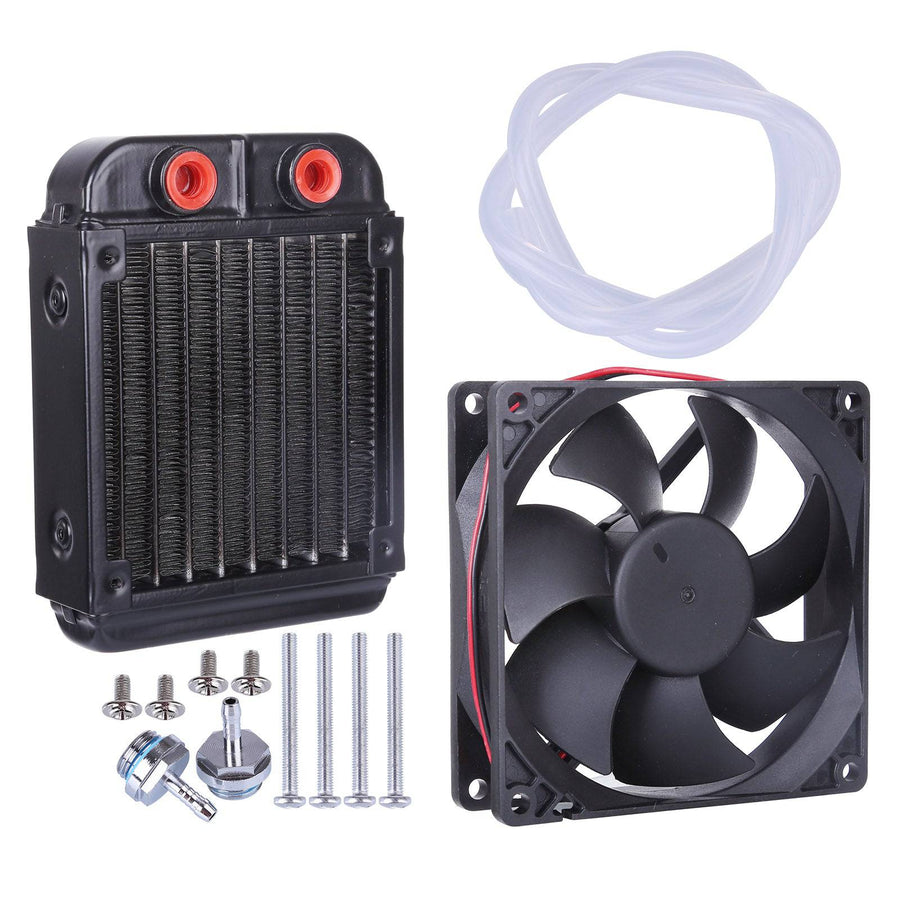 Stirlingkit Water-Cooled Radiator Fan Oil Supply Kit for 32cc In-line 4-Stroke Gasoline Engine