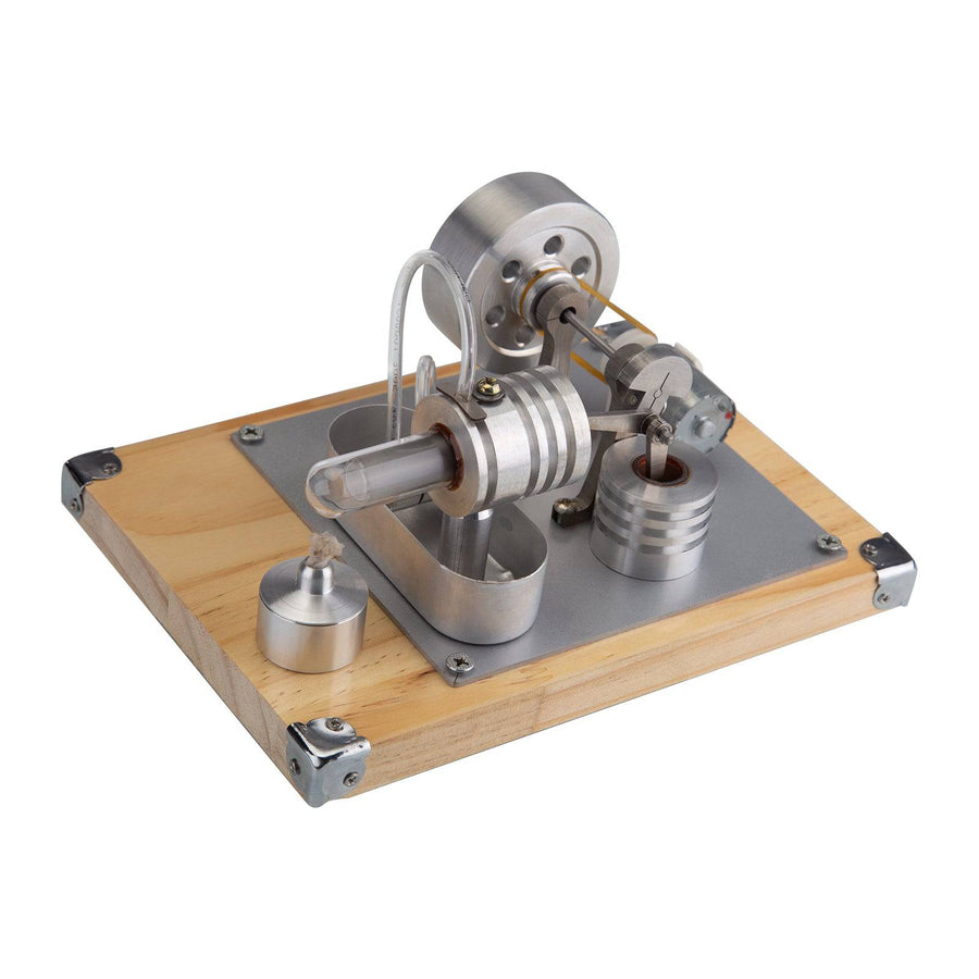 Stirlingkit Water-cooled Single Cylinder Stirling Engine Generator Model Educational Toy