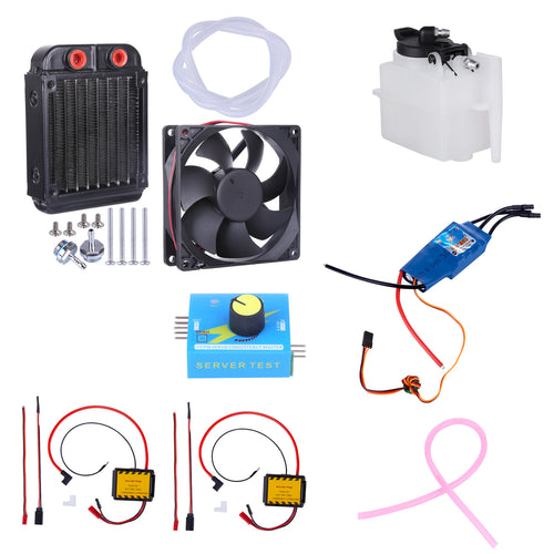 Stirlingkit Water Cooling & Ignition Starter Set for ENJOMOR V12 GS-V12 Engine Model
