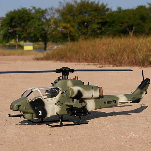 Stirlingkit WOLFBUSH AH-1W Cobra 470-Class Military GPS Large RC Helicopter Model 2.4G 6CH
