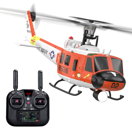 Stirlingkit WOLFBUSH × YU XIANG F07S Micro Scale F07S UH-1 Huey 1/34 RTF GPS Rescue RC Helicopter