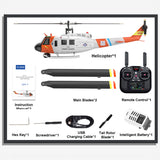 Stirlingkit WOLFBUSH × YU XIANG F07S Micro Scale F07S UH-1 Huey 1/34 RTF GPS Rescue RC Helicopter, view 4