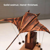 Stirlingkit Wooden Kinetic Manta Ray Sculpture Automata Stingray for Adults, view 3
