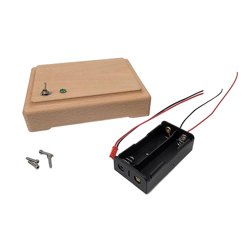 Stirlingkit Wooden Stand Base for MUSA F1-2.7cc Engine Models with Switch & Indicator Light