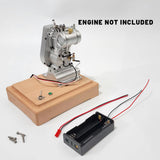 Stirlingkit Wooden Stand Base for MUSA F1-2.7cc Engine Models with Switch & Indicator Light, view 3