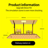 Stirlingkit Wooden Train Railway Scene Model Sets for Retrol Beam Steam Engine, view 4