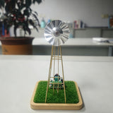 Stirlingkit Working American Windmill DIY Circuit Sculpture Model Kits Edison LED Lamp, view 3