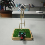 Stirlingkit Working American Windmill DIY Circuit Sculpture Model Kits Edison LED Lamp, view 6