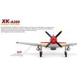 Stirlingkit XK A280 Warbird P-51 Beginner RC Plane Kits 3D/6G 2.4G 560mm Wingspan EPP RTF, view 5