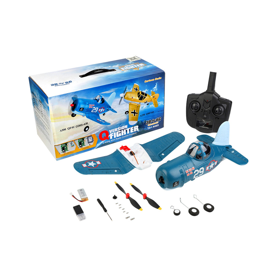Stirlingkit XK A500 Cors-air F4U Cartoon Fattie Plane RTF 3D/6G 2.4G 4CH RC EPP Fixed-Wing Airplane Model