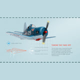Stirlingkit XK A500 Cors-air F4U Cartoon Fattie Plane RTF 3D/6G 2.4G 4CH RC EPP Fixed-Wing Airplane Model, view 6