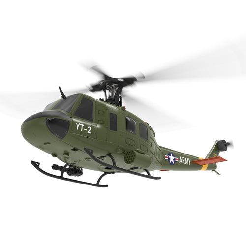 Stirlingkit YU XIANG F07 UH-1 Huey 2.4G 6CH 1/34 Scale RC Military Helicopter Flybarless Helicopter Model Easy to Fly