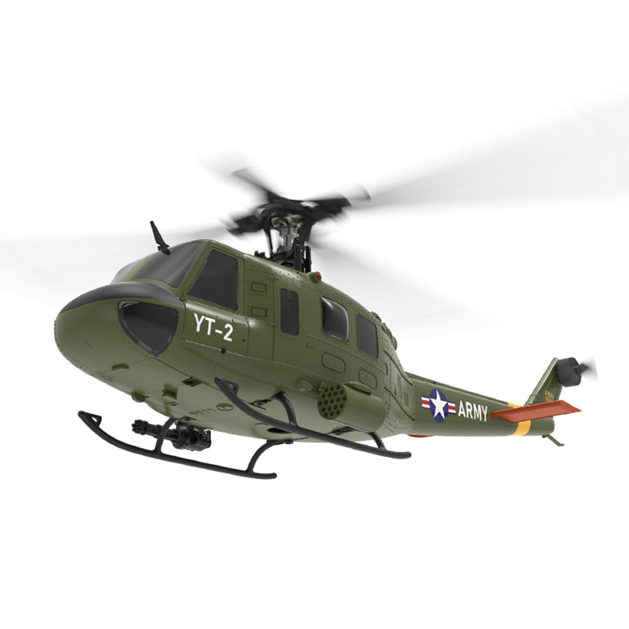 Stirlingkit YU XIANG F07 UH-1 Huey 2.4G 6CH 1/34 Scale RC Military Helicopter Flybarless Helicopter Model Easy to Fly