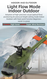 Stirlingkit YU XIANG F07 UH-1 Huey 2.4G 6CH 1/34 Scale RC Military Helicopter Flybarless Helicopter Model Easy to Fly, view 5