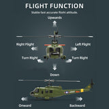 Stirlingkit YU XIANG F07-V  UH-1 Huey 3D Stunt RC Helicopter 2.4G 6CH Brushless Direct-Drive Flybarless Aircraft Model 1/34 Scale RTF Version, view 3