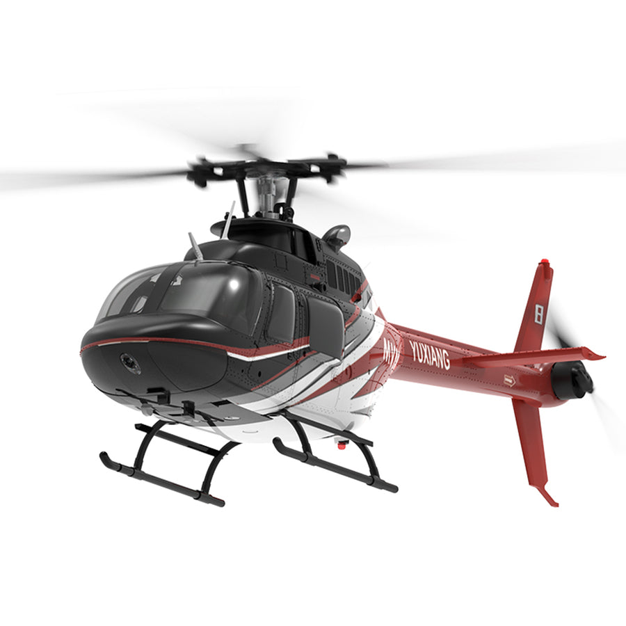 Stirlingkit YU XIANG F08 Bell 206 Brushless Beginner Helicopter 2.4G 6CH Flybarless RC Helicopter Model RTF