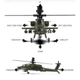 Stirlingkit YU XIANG F11 AH-64 Apache RC Helicopter Model 1/32 Scale 2.4G 6CH, view 2