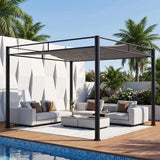 Sunjoy Darkeford Sling Canopy Pergola 10x10 - Shadow Black, view 2