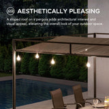 Sunjoy Darkeford Sling Canopy Pergola 10x10 - Shadow Black, view 5