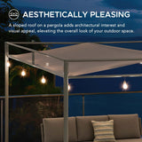Sunjoy Darkeford Sling Canopy Lean To Pergola 10x10 - Harbor Gray, view 5