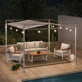 Sunjoy Darkeford Sling Canopy Lean To Pergola 10x10 - White, view 3